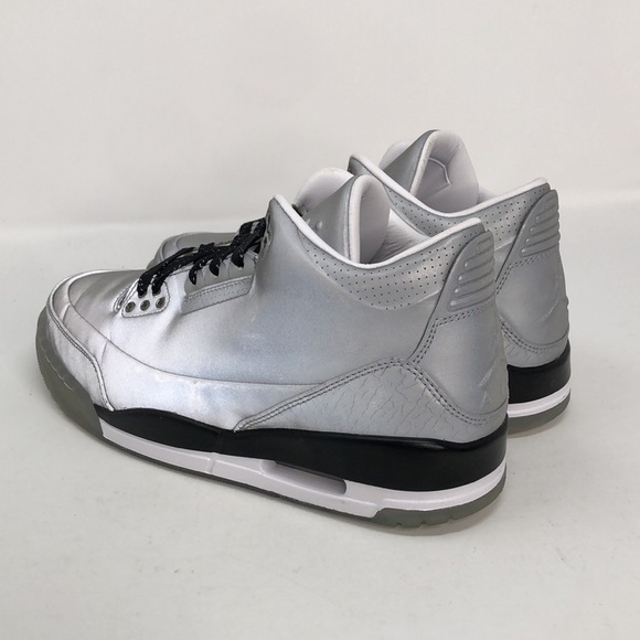 Nike Mens Air Jordan 3 5Lab3 3M Reflective Silver 631603-003 - Size 8 No Box - Picture 5 of 15
